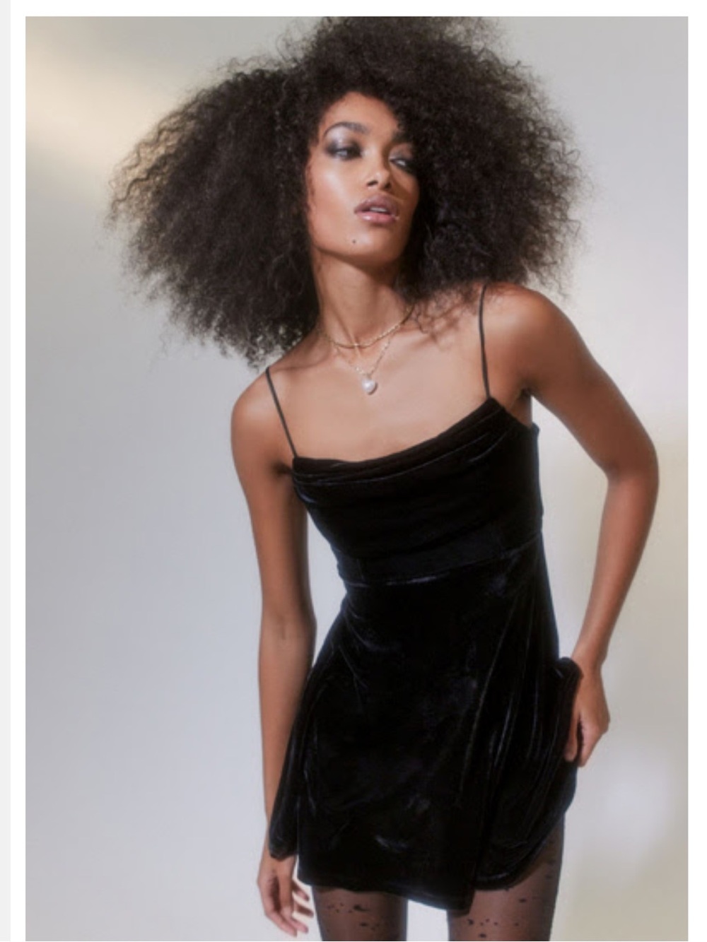 UO Mallory Velvet Mini Dress